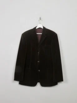 Men's Vintage Brown Velvet Jacket L