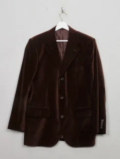 Men's Vintage Brown Velvet Jacket 40"