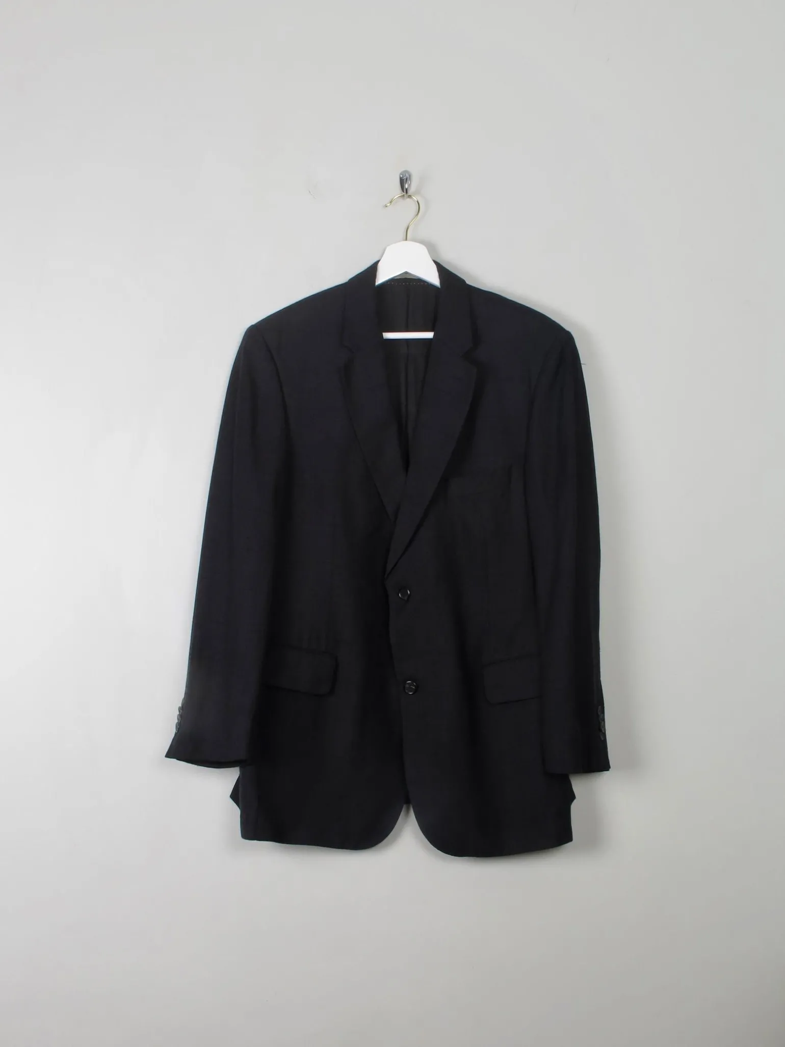 Men's Vintage Burberry Linen Jacket Navy M 42"