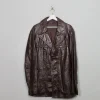 Men's Vintage Burgundy  Leather Jacket L