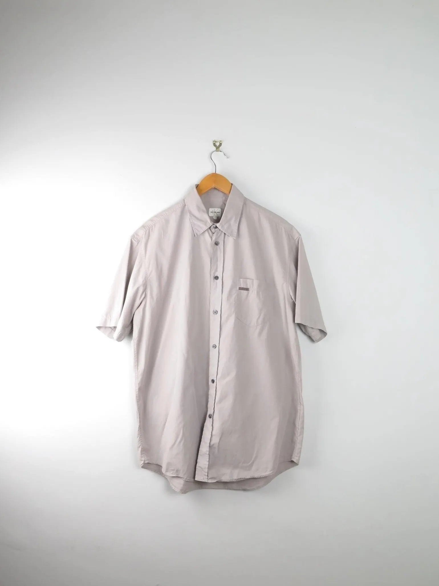 Men's Vintage Calvin Klein Khaki Shirt L