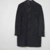 Mens Vintage Cashmere & Wool Black 3/4 Crombie Style Coat 40"