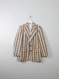 Men's Vintage Check Boater Style Jacket 38