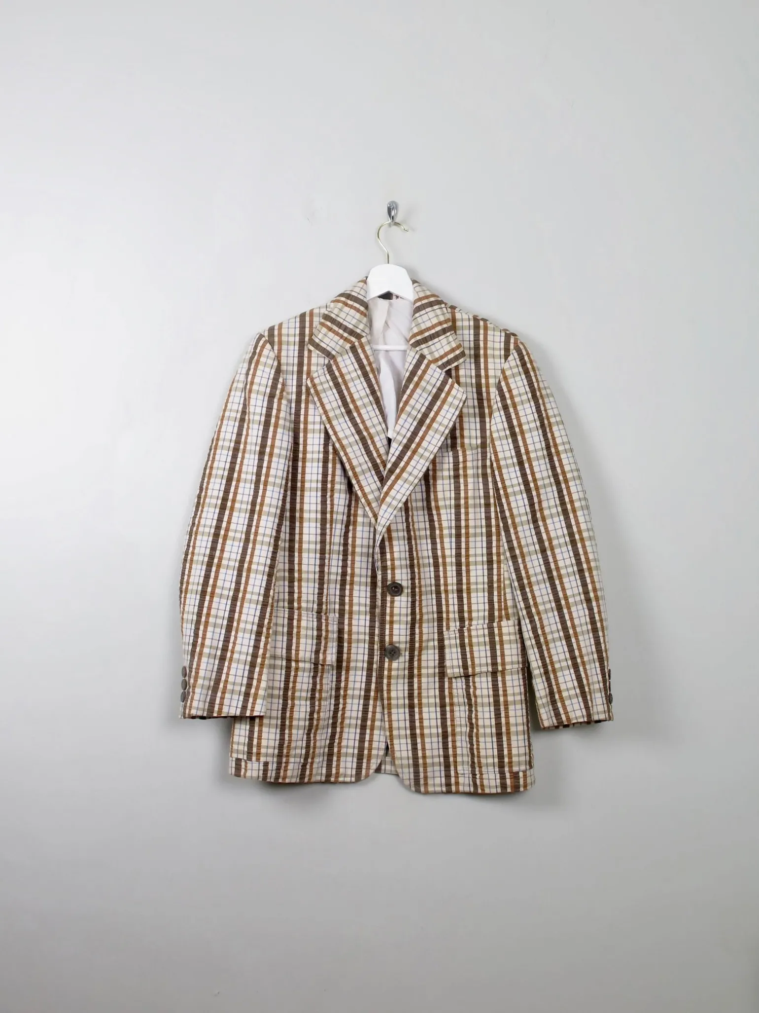 Men's Vintage Check Boater Style Jacket 38"