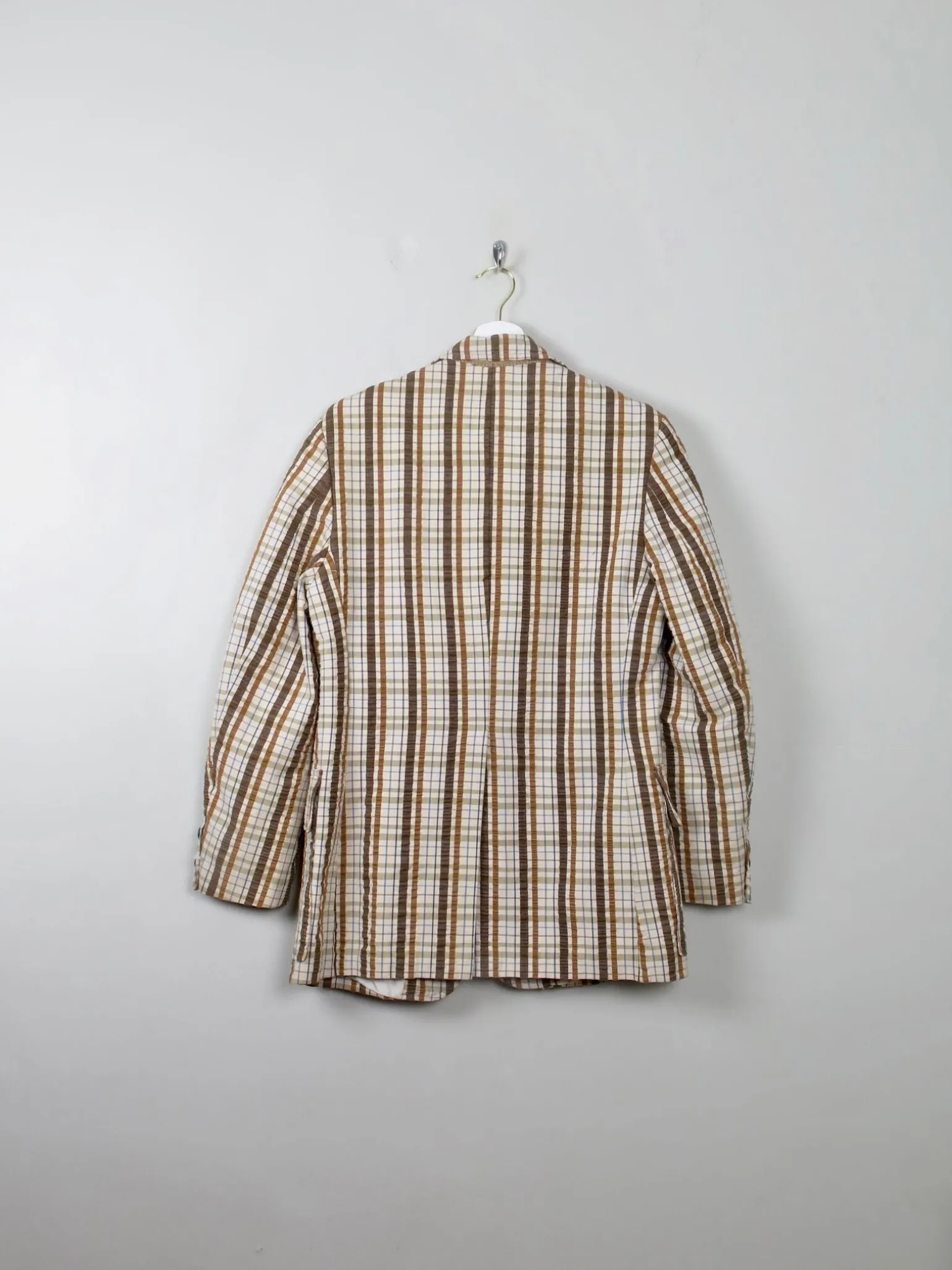 Men's Vintage Check Boater Style Jacket 38"
