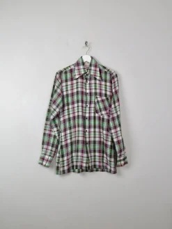 Men's Vintage Check Shirt 70s M