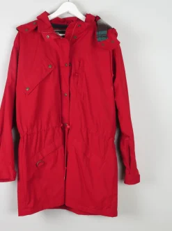 Mens Vintage Cherry Red Short Parka Jacket M/L Eddie Beaver