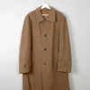 Men's Vintage Coat Wool Dark Camel/Tan L 44"