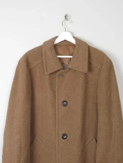 Men's Vintage Coat Wool Dark Camel/Tan L 44