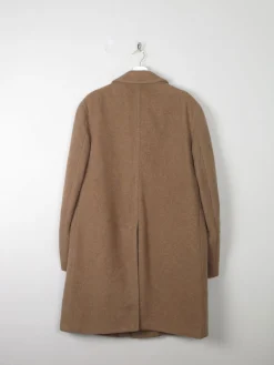 Men's Vintage Coat Wool Dark Camel/Tan L 44