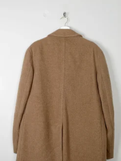 Men's Vintage Coat Wool Dark Camel/Tan L 44