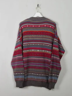 Men's Vintage Colourful Cardigan XL