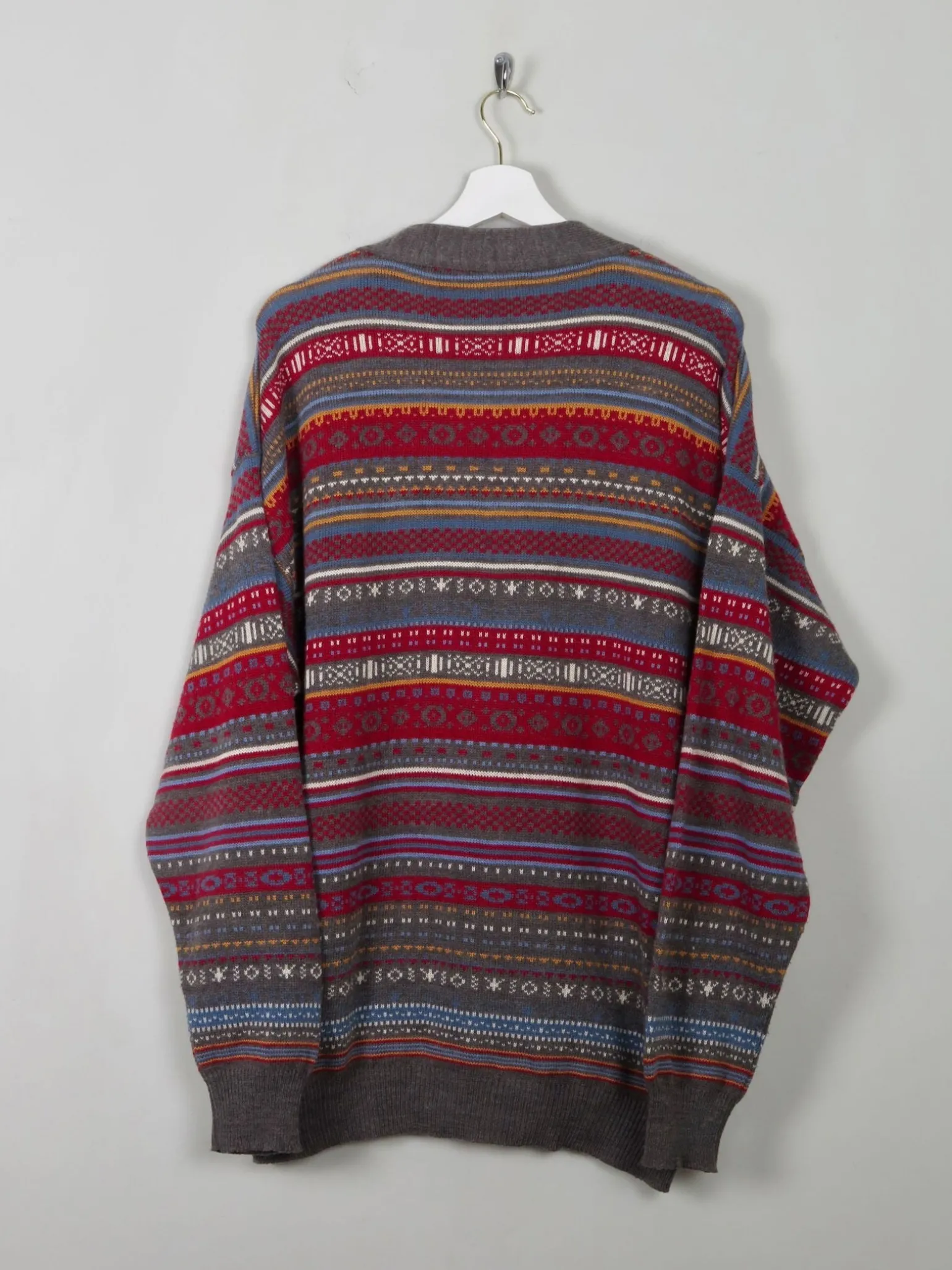 Men's Vintage Colourful Cardigan XL