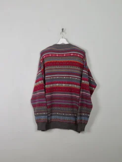 Men's Vintage Colourful Cardigan XL