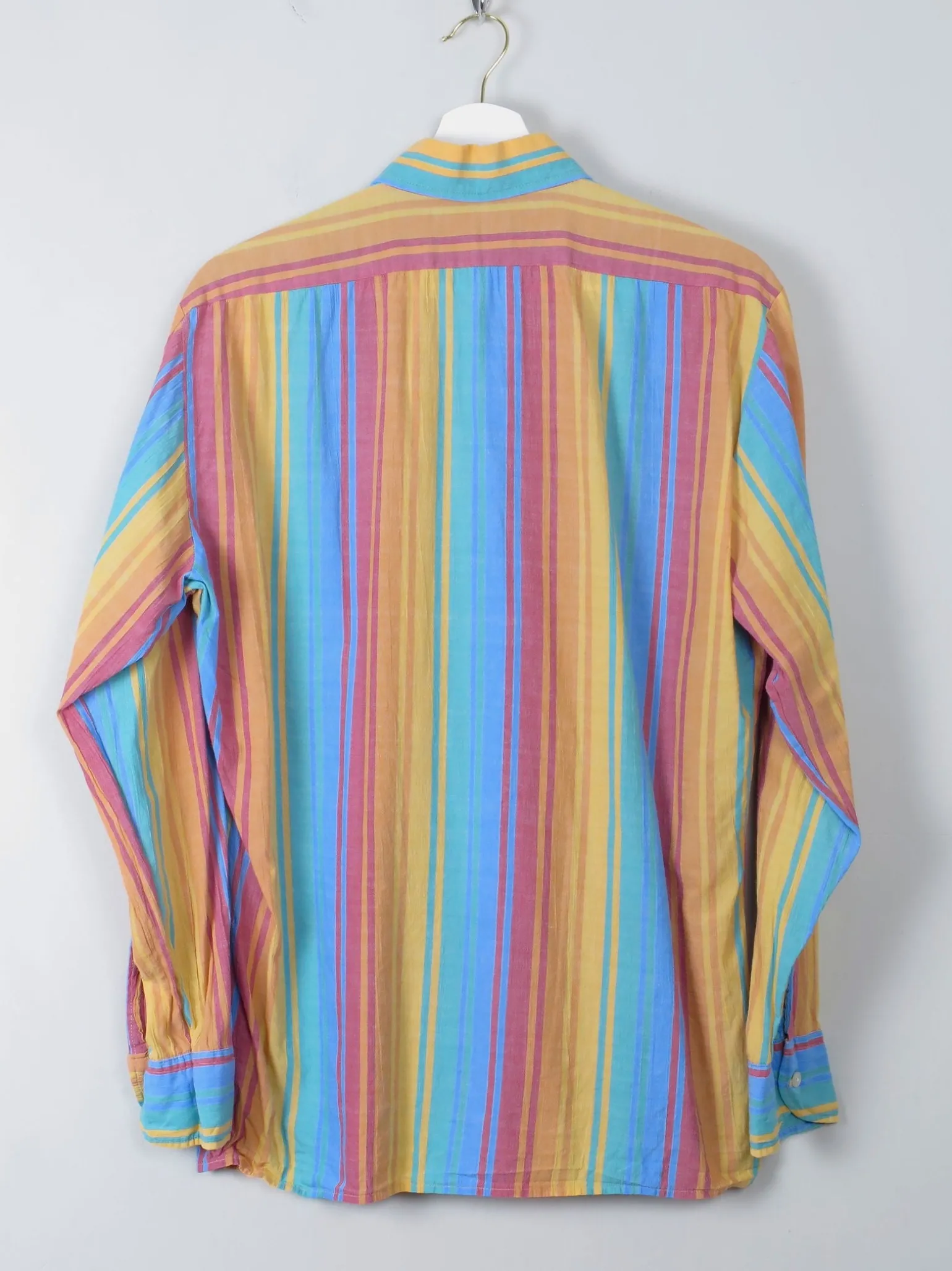 Men's Vintage Colourful Striped Shirt S