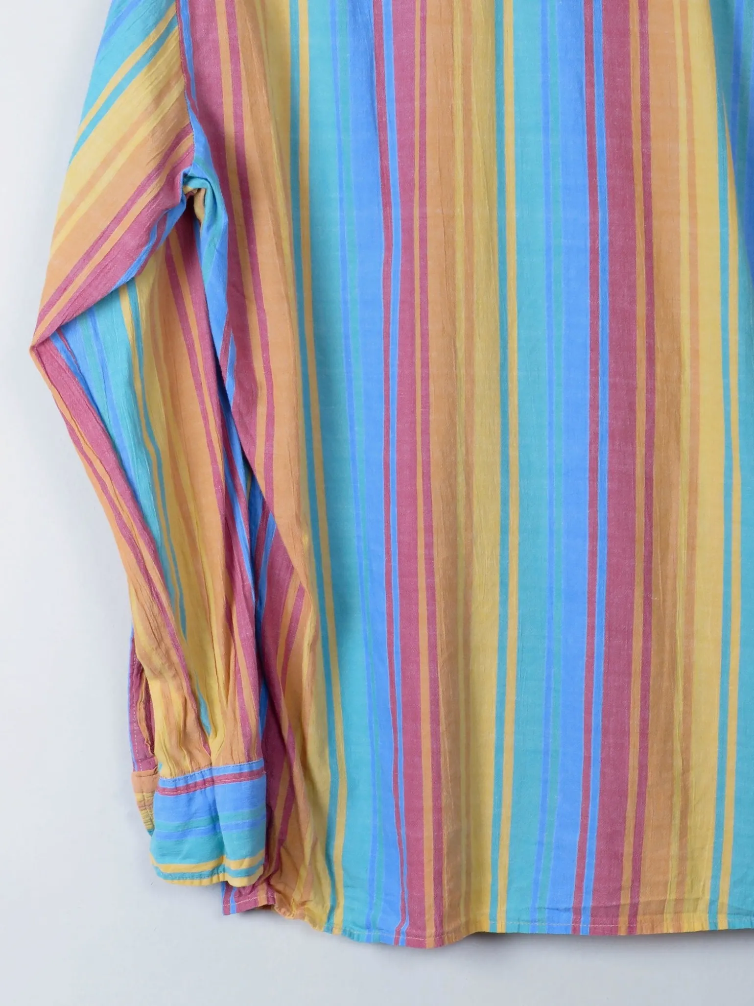 Men's Vintage Colourful Striped Shirt S