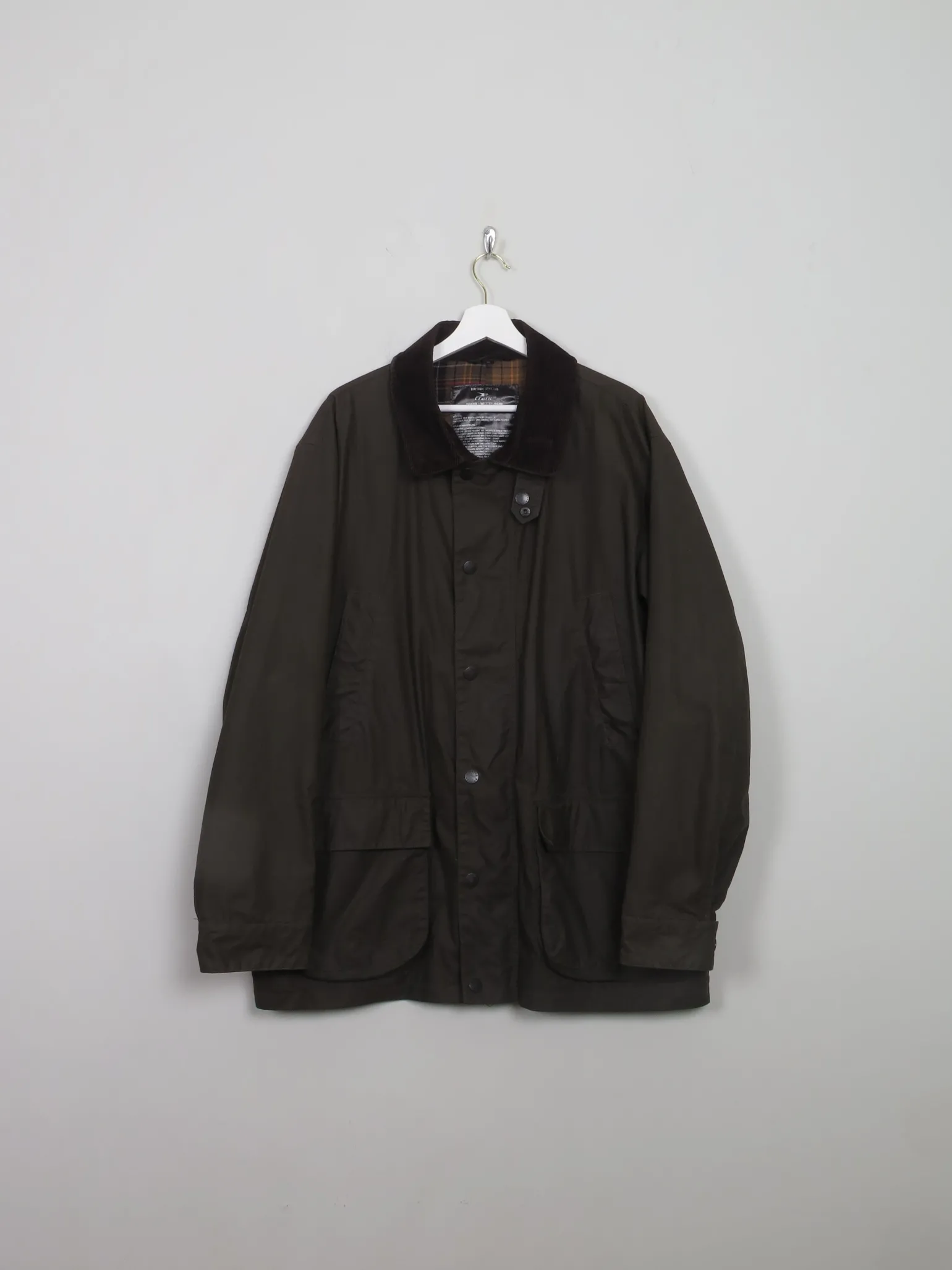 Men's Vintage Crane Green Wax Jacket L/XL