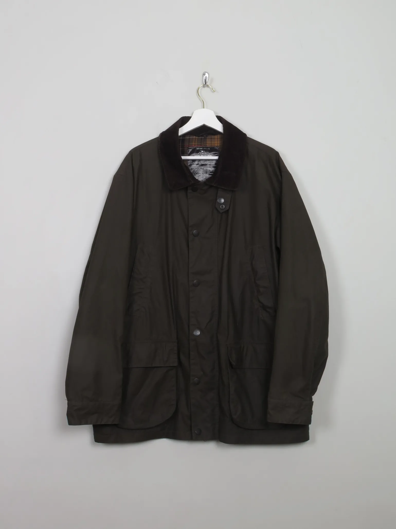 Men's Vintage Crane Green Wax Jacket L/XL