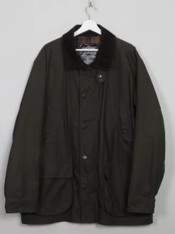 Men's Vintage Crane Green Wax Jacket L/XL