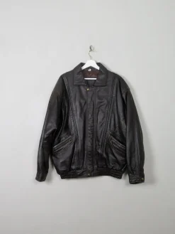 Men's Vintage Dark Brown Bomber Jacket L