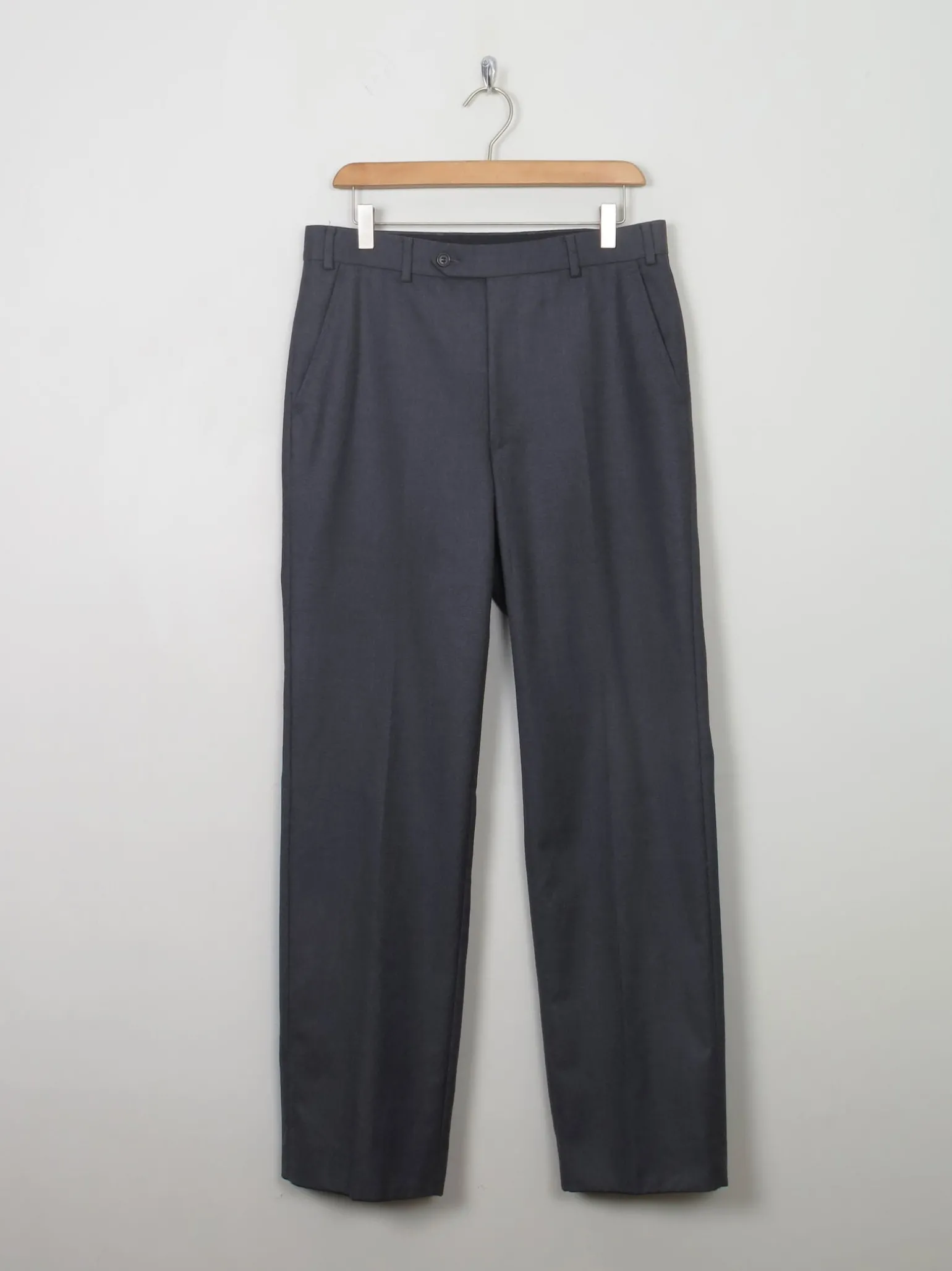Men's Vintage Dark Grey Wool Trousers 32"/32L