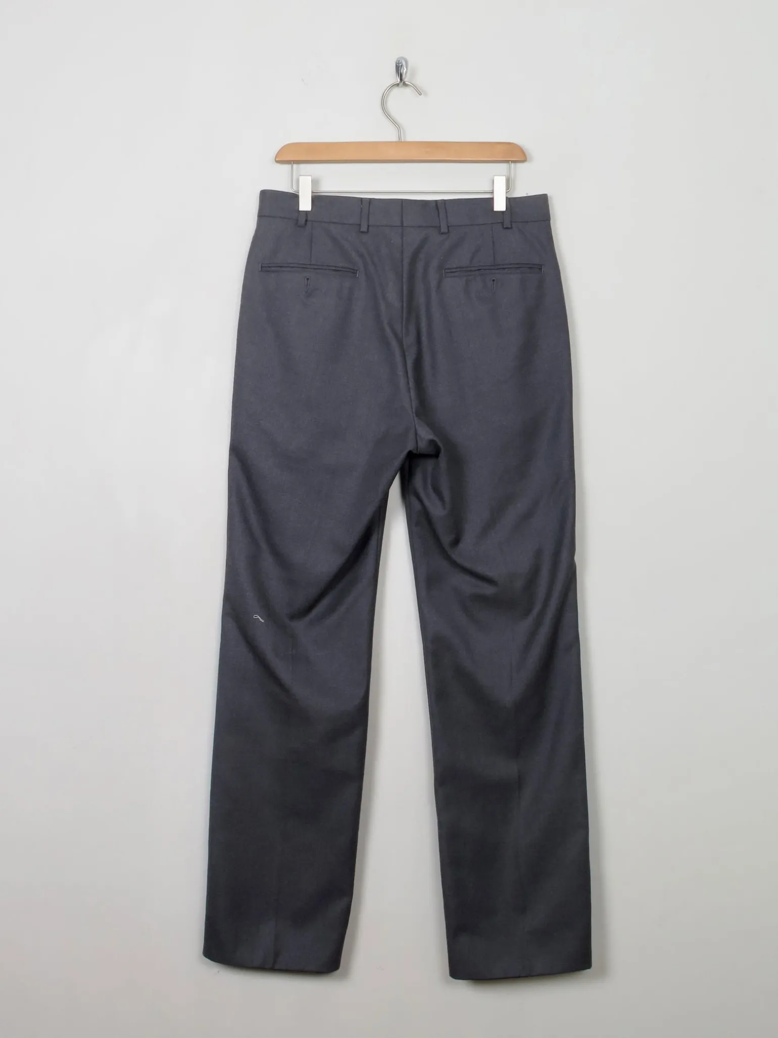 Men's Vintage Dark Grey Wool Trousers 32"/32L