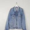 Men's Vintage Denim Jacket Blue XL