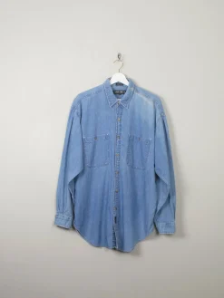 Men's Vintage Denim Perry Ellis Shirt L
