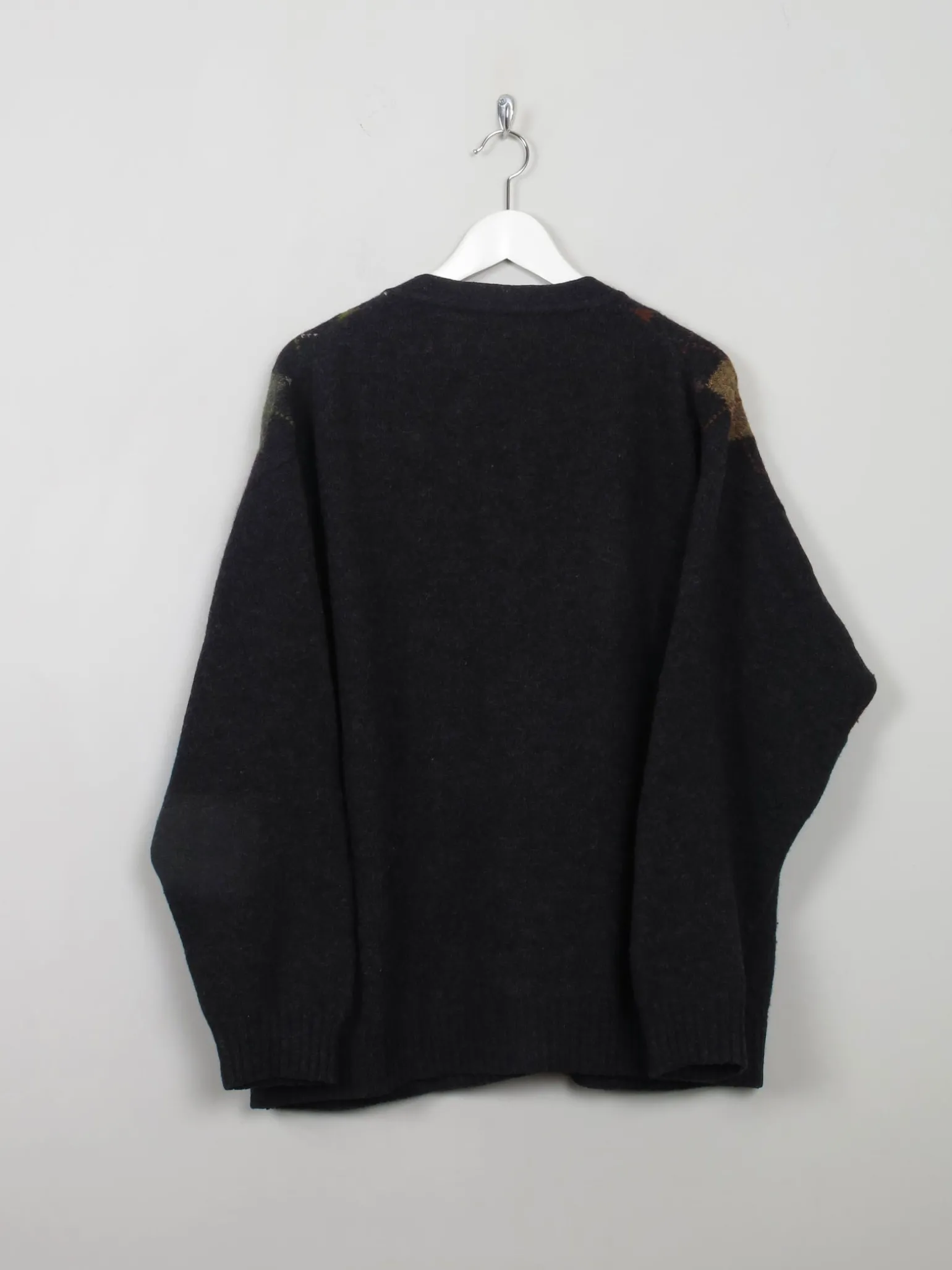 Men's Vintage Diamond Pattern Cardigan M/L