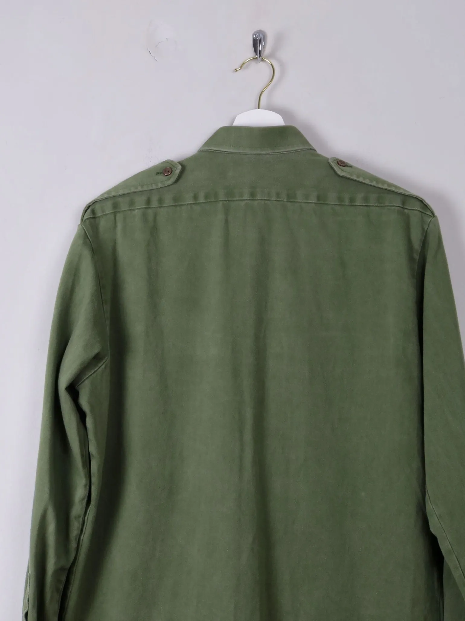 Men's VIntage Green Army Shirt L