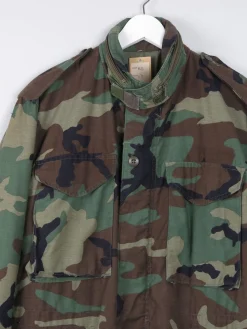 Men’s Vintage Green Camouflage Army Jacket L