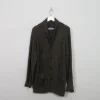 Men's Vintage Green Cardigan With Collar XL