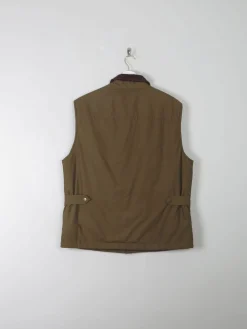 Men's Vintage Green Lined Gilet M