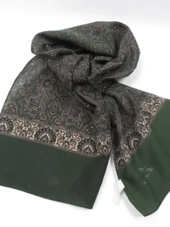 Men's Vintage Green Printed Scarf