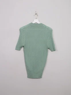 Men's Vintage Green Ribbed Top S/M