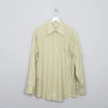 Men's Vintage Green Striped Shirt XL