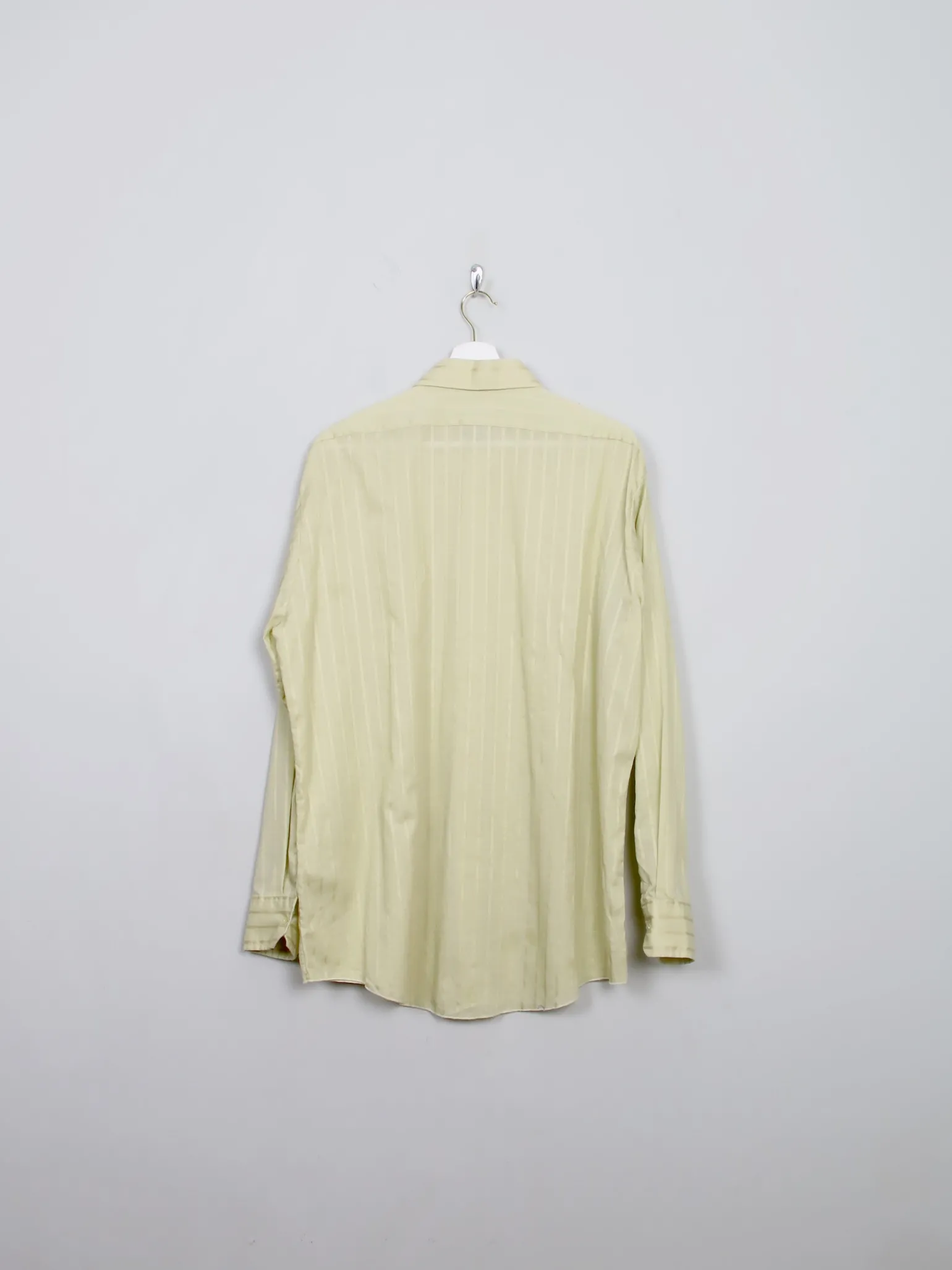 Men's Vintage Green Striped Shirt XL