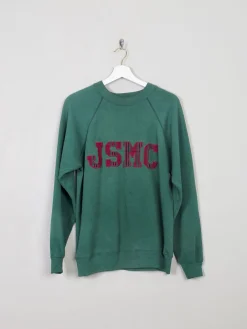 Men's Vintage Green Sweatshirt With Logo L