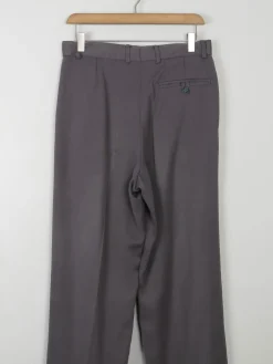 Men's Vintage Green Trousers With Pleats 30W/32L