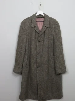 Men's Vintage Green Tweed Coat L