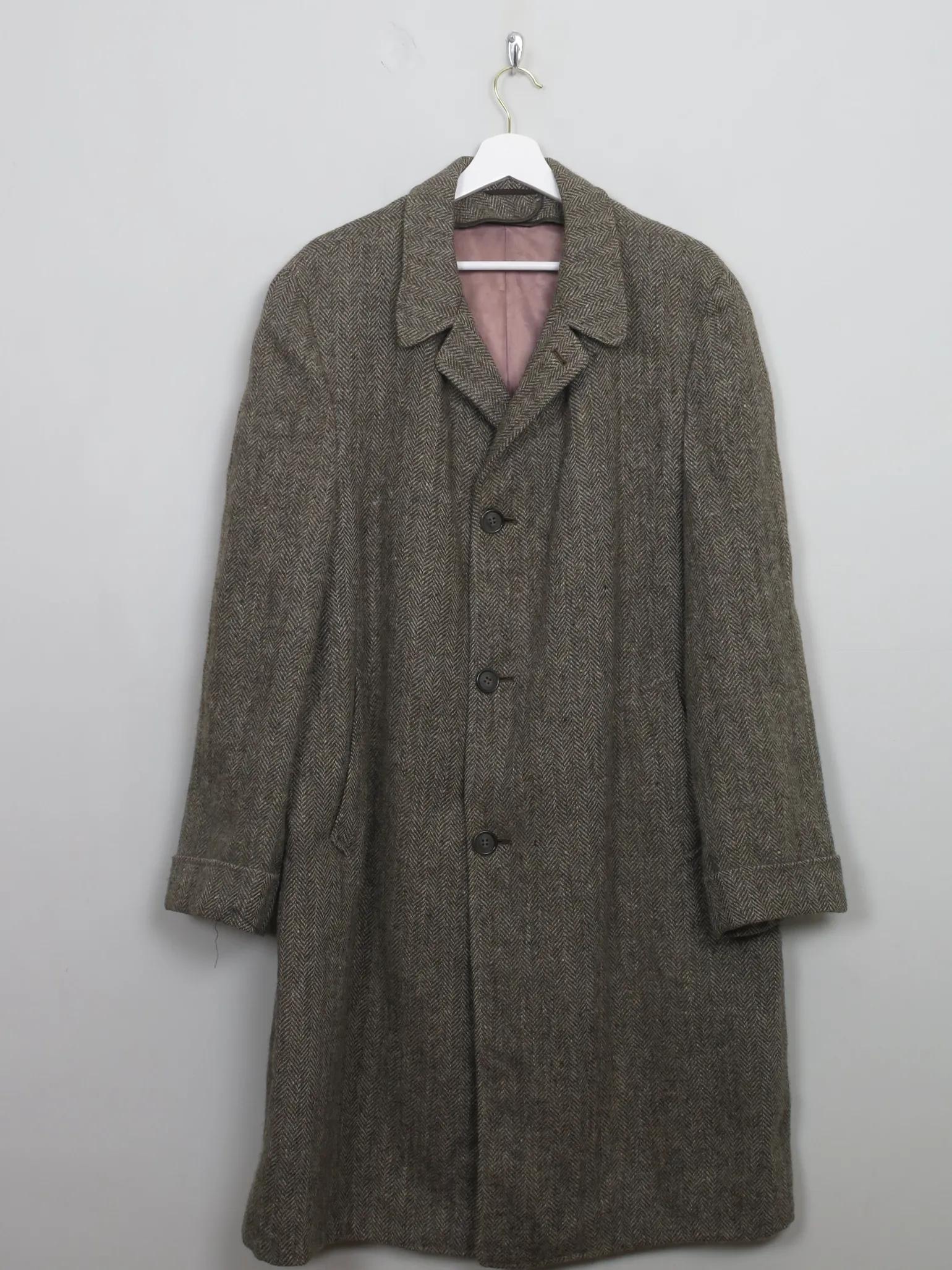 Men's Vintage Green Tweed Coat L