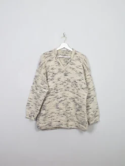 Men's Vintage Hand-Knit V-neck M/L