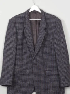 Men's Vintage Harris Tweed Grey/Blue/Green Jacket L 44"