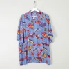 Men's Vintage Hawaiian Shirt Route 66 Printed Shirt XL