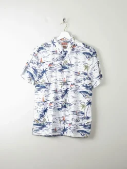 Men's Vintage Hawaiian Shirt Lucky Brand M