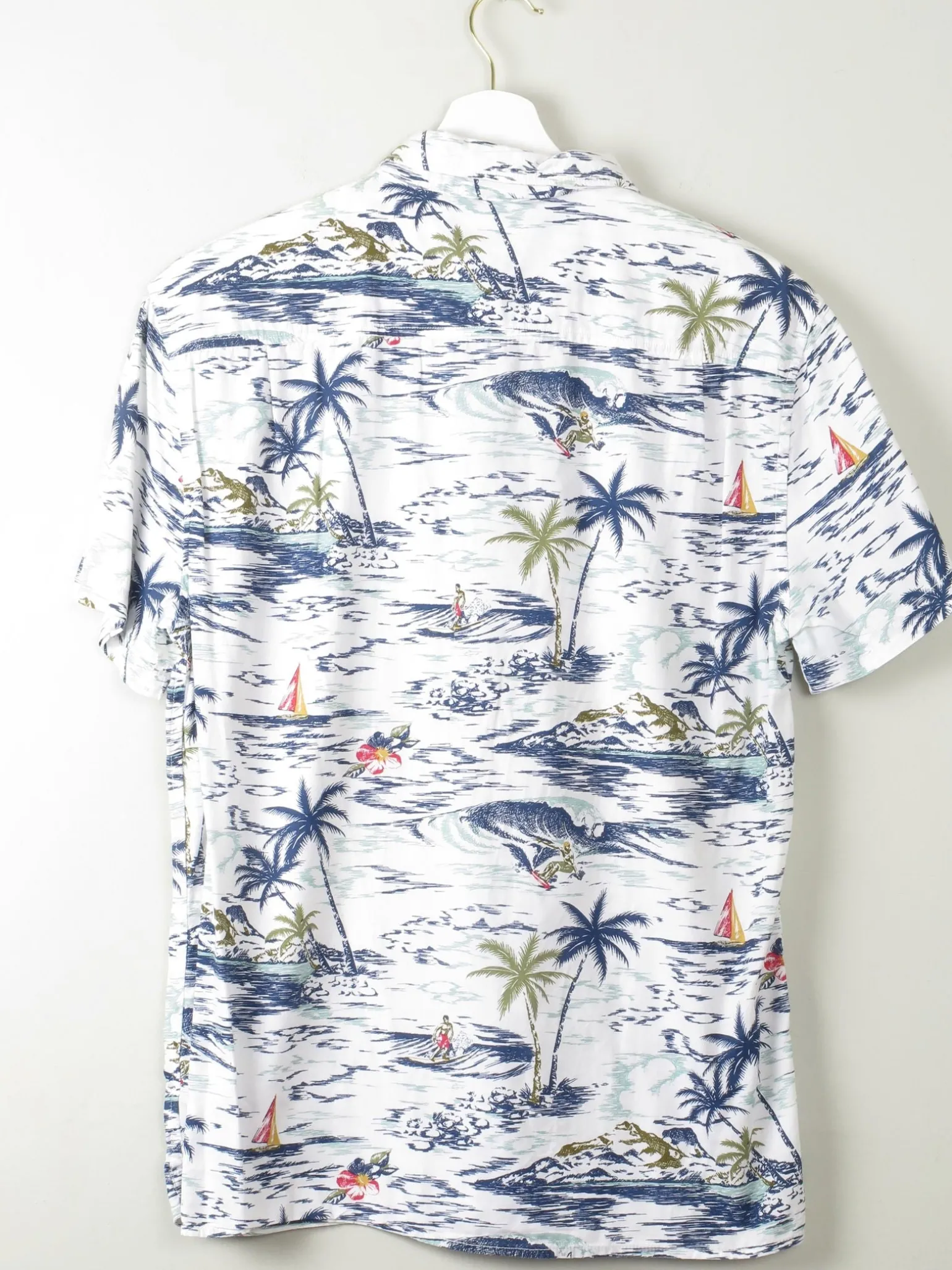 Men's Vintage Hawaiian Shirt Lucky Brand M