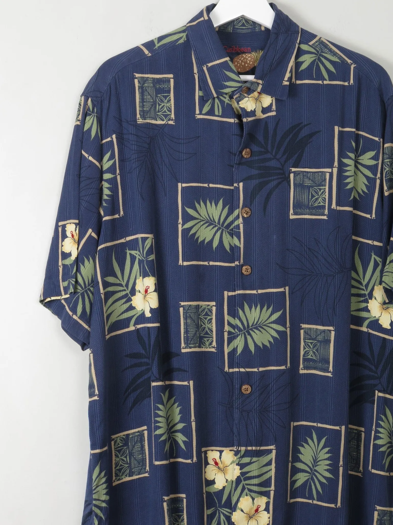 Men's Vintage Hawaiian Silk Shirt L