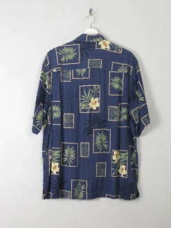 Men's Vintage Hawaiian Silk Shirt L