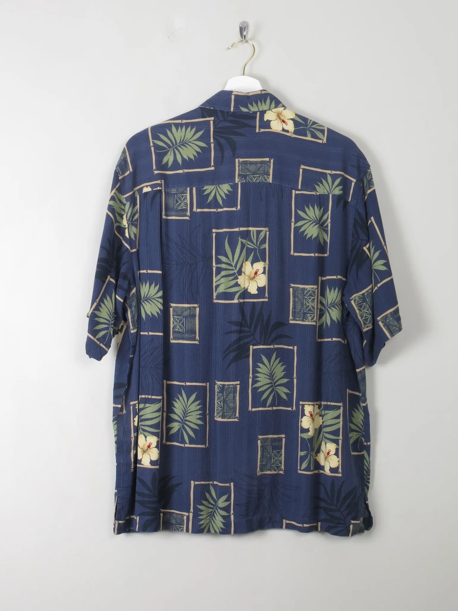 Men's Vintage Hawaiian Silk Shirt L