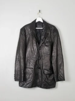 Men's Vintage Leather Jacket Black M
